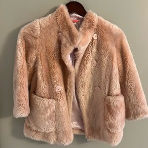 J.Crew crew cuts coat size 6-7 girls pink fur